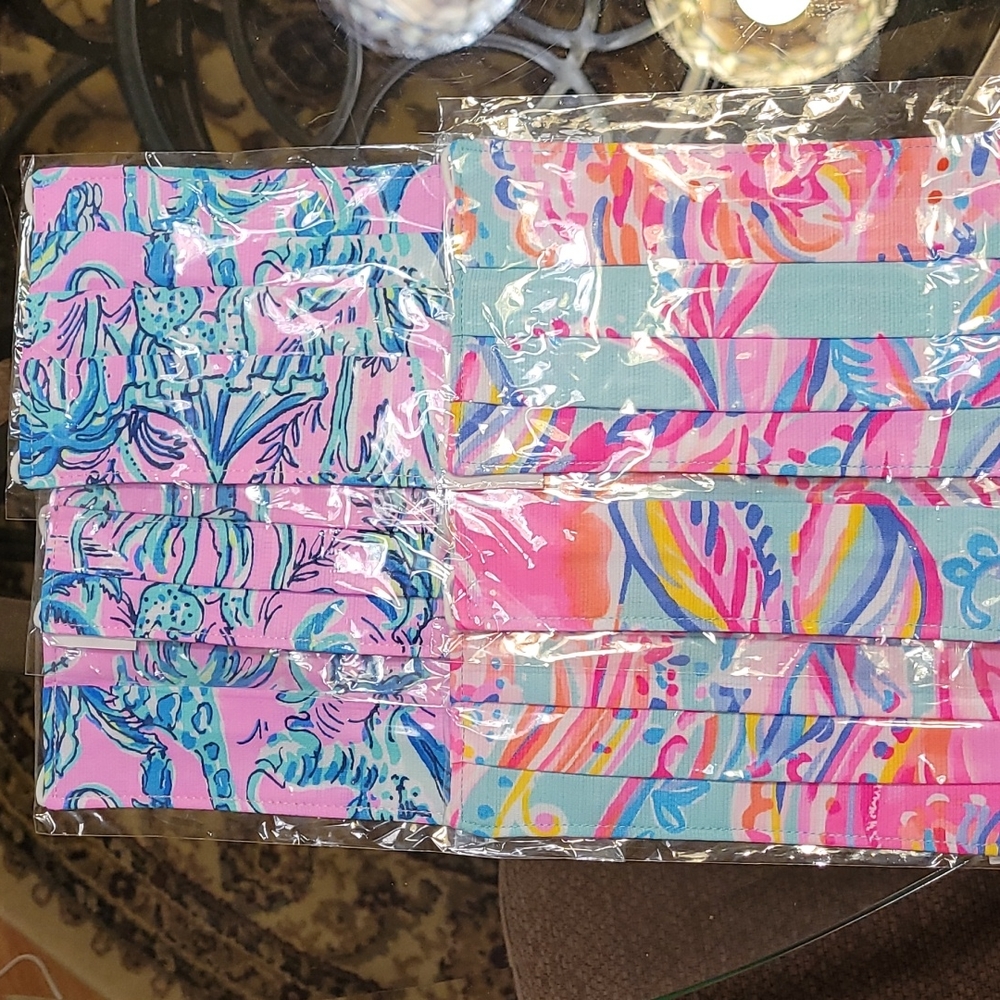 Lot of 6 Lilly Pulitzer Face Masks